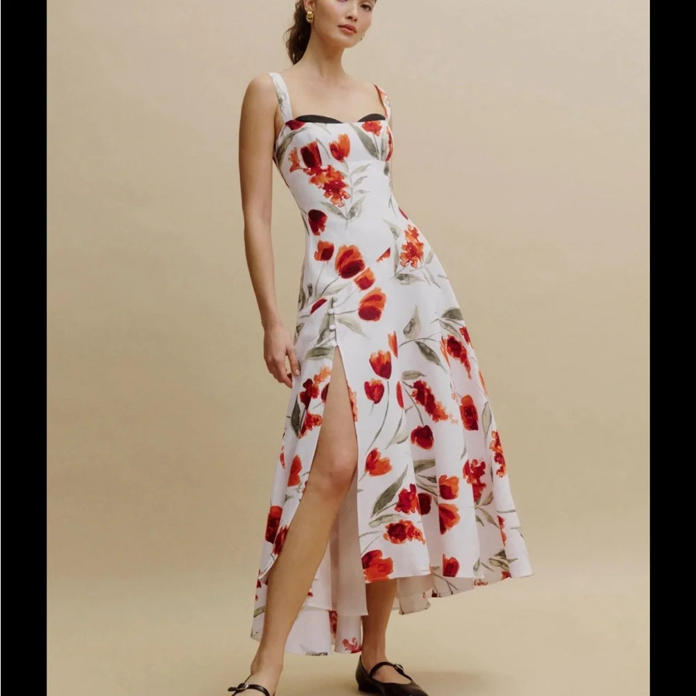 REFORMATION BEKKI LINEN DRESS - Picture 5 of 16